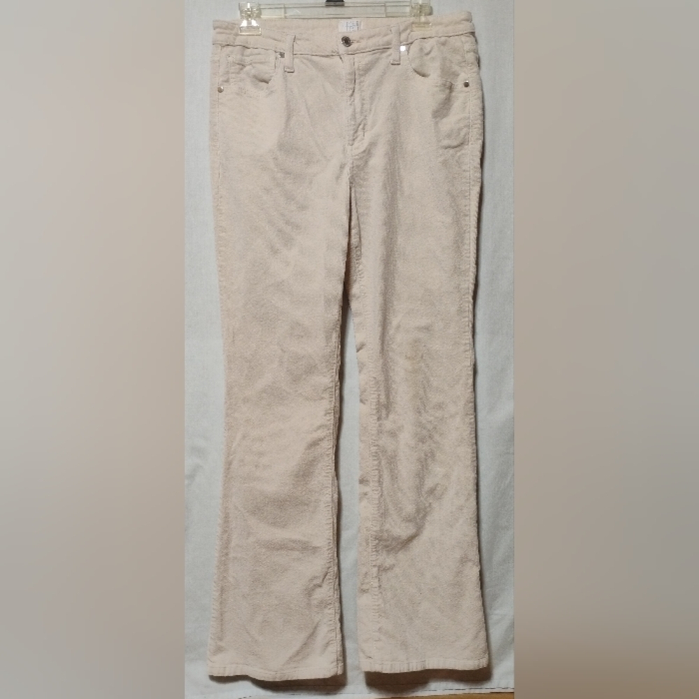 Women's Cream Corduroy Bootcut